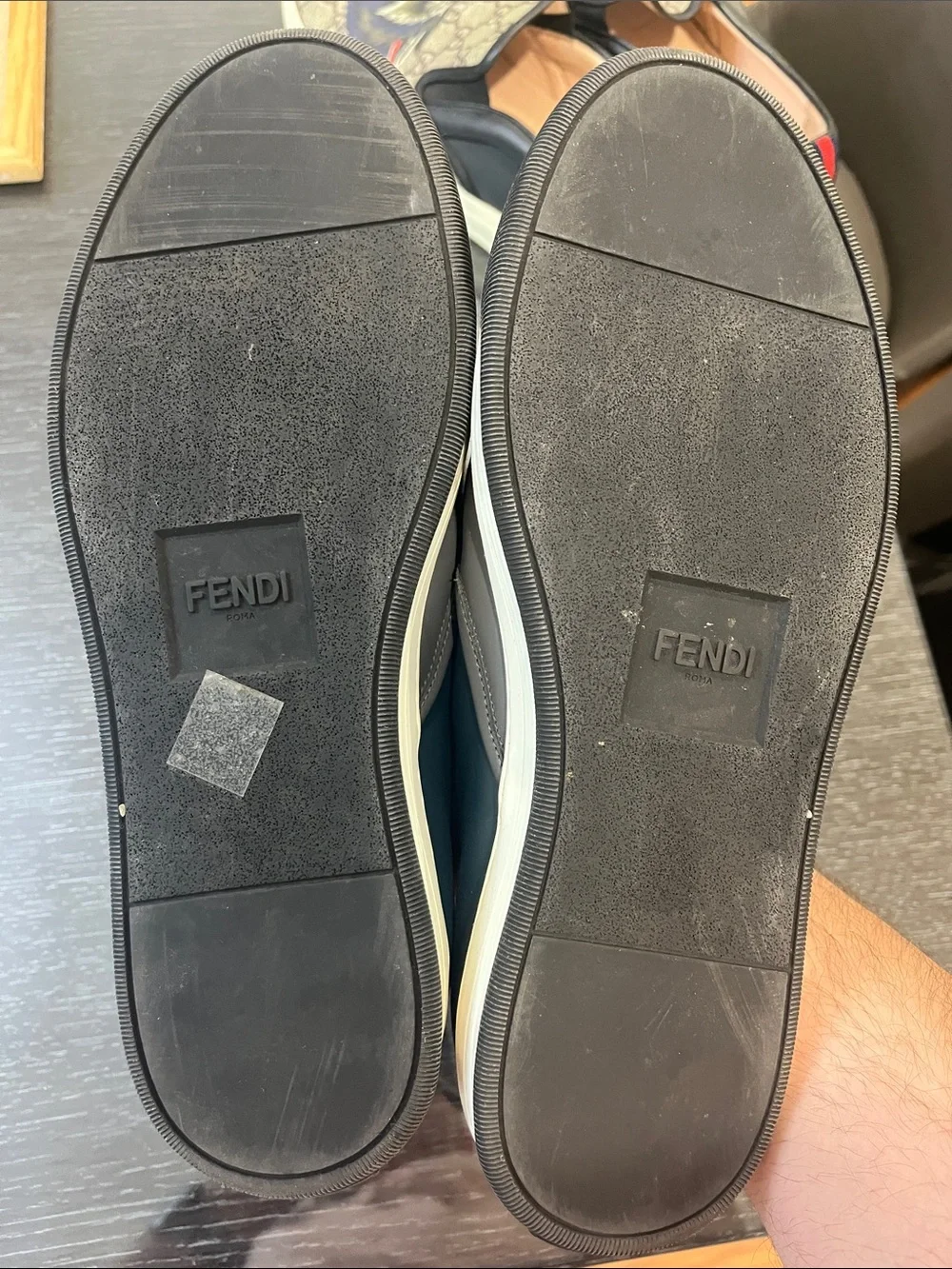 Fendi Black Leather Slip-On Loafers with Eye Motif Fendi Black Leather Slip-On Loafers with Eye Motif main image 3